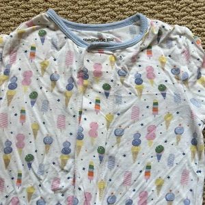 Magnetic Me ice cream print footie